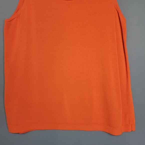 Chicos Knit Tank Top Womens Large Orange Sleeveless Pullover Casual Bright - Picture 5 of 10